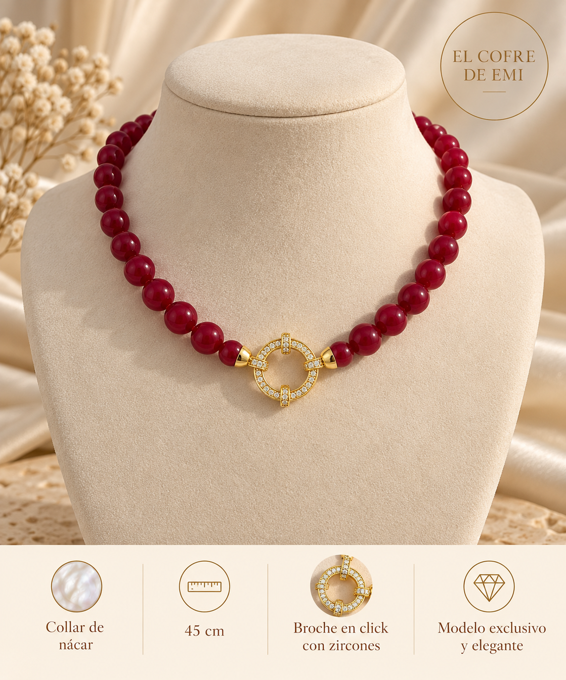 COLLAR NACAR ROJO