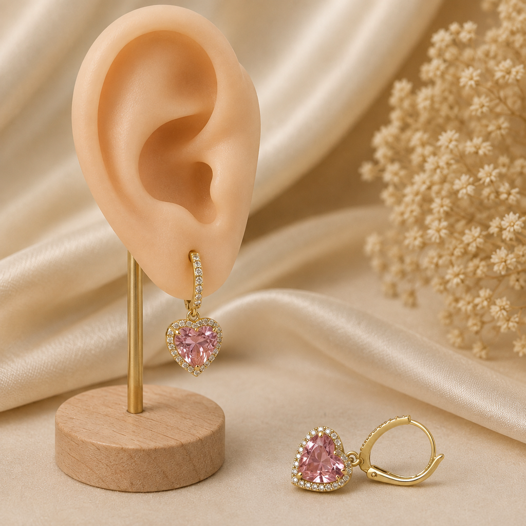 ARETE CORAZÓN ROSA