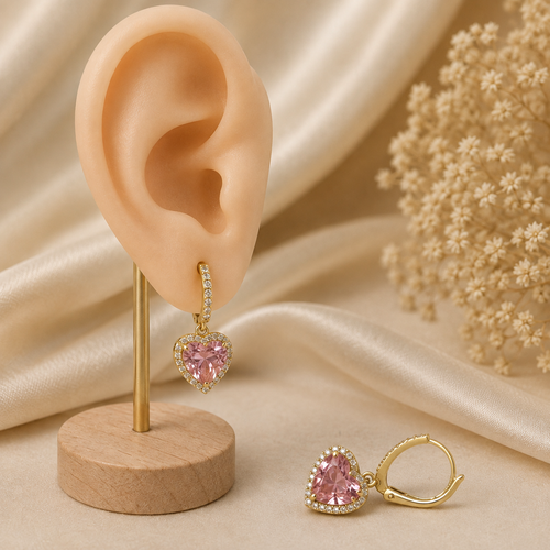 ARETE CORAZÓN ROSA