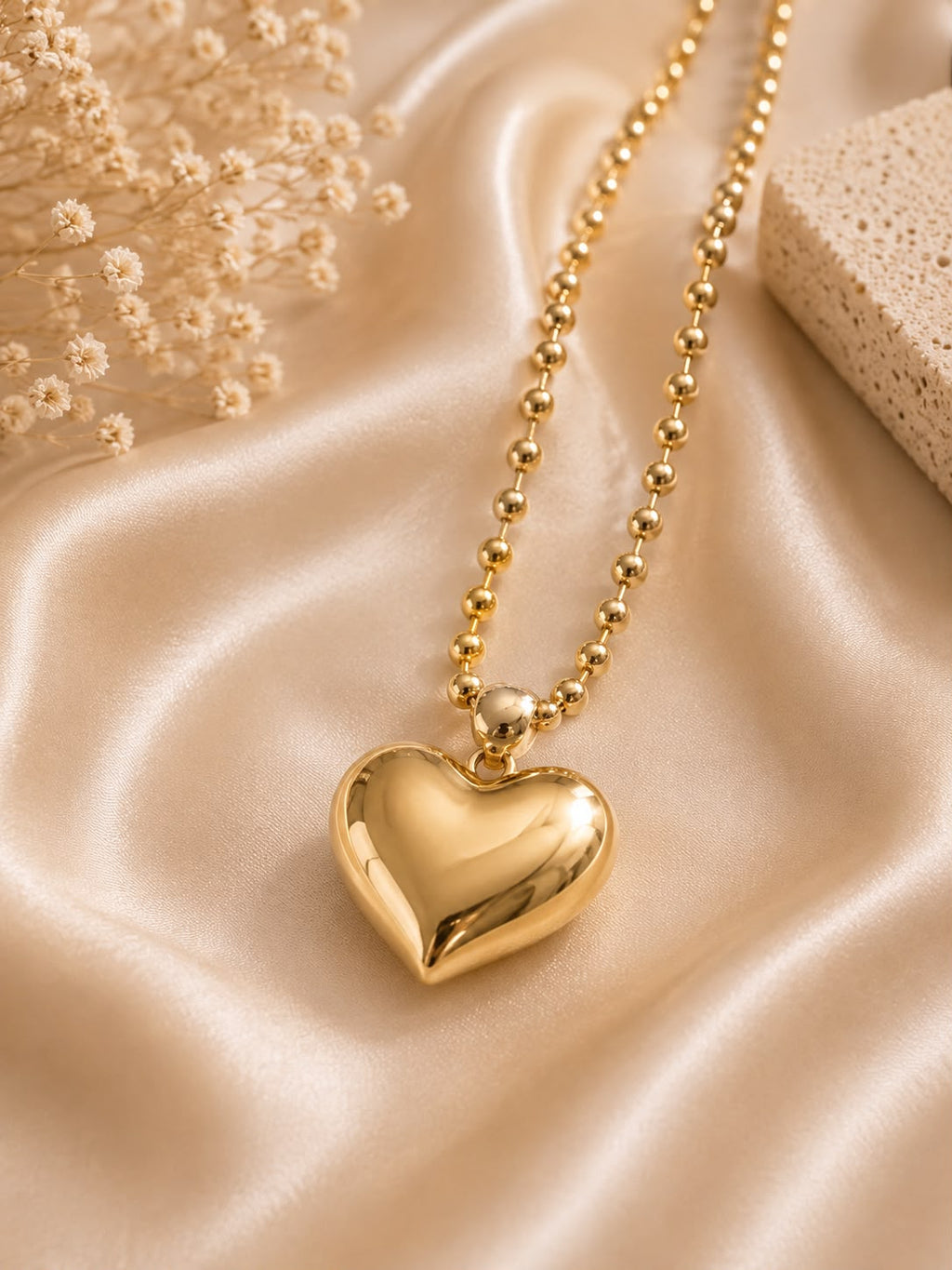 COLLAR CORAZÓN LISO CHUNKY