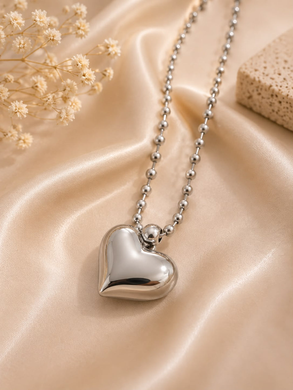 COLLAR CORAZÓN LISO CHUNKY
