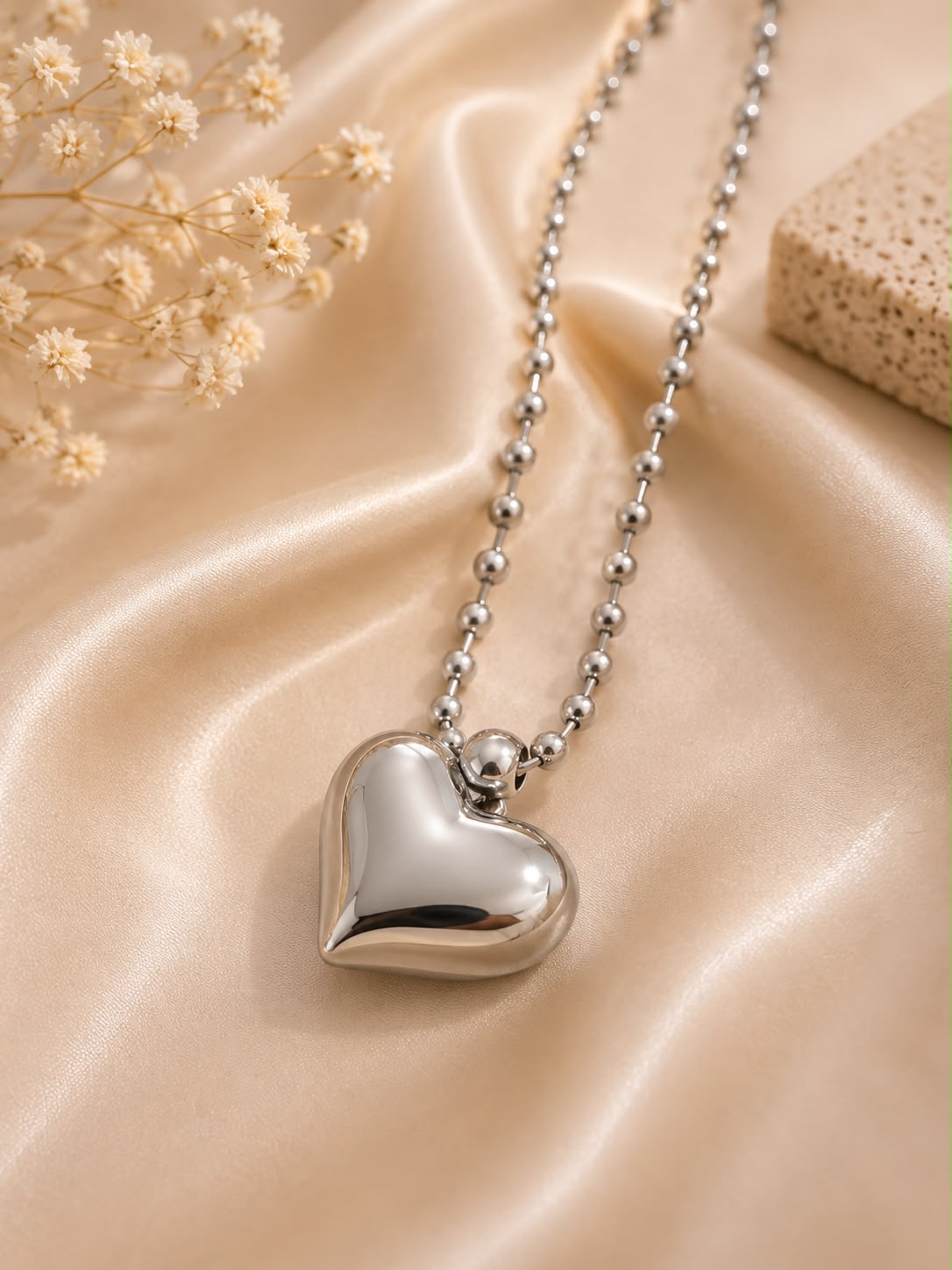 COLLAR CORAZÓN LISO CHUNKY
